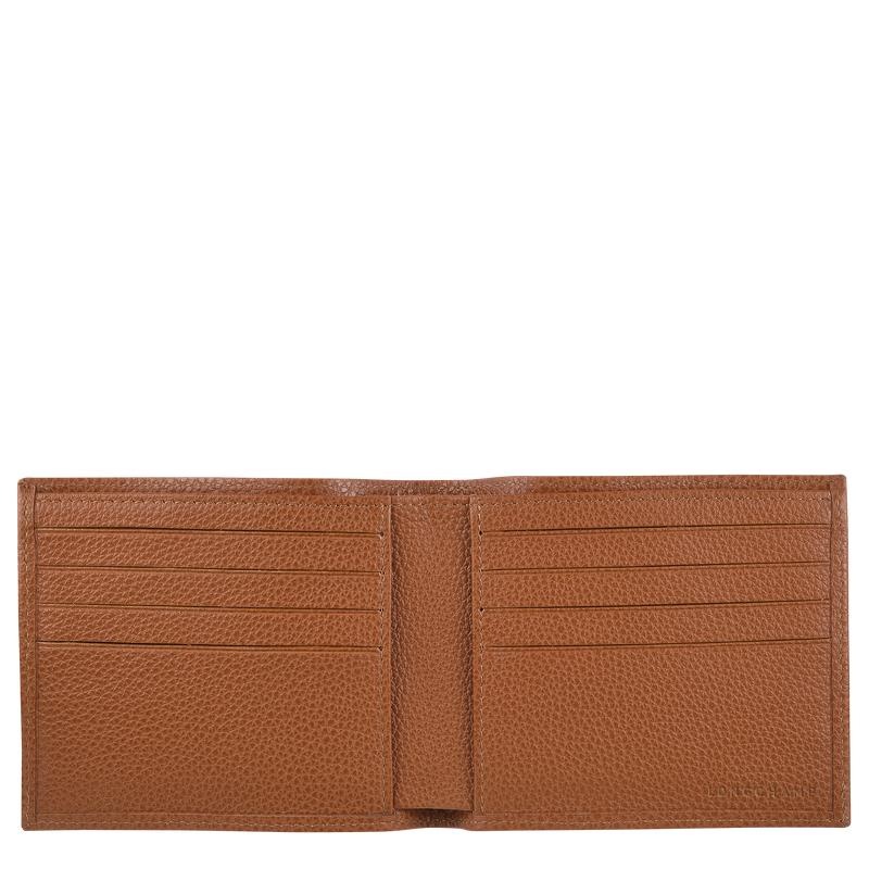 Caramel Brown Men's Longchamp Le Foulonné Wallets | RWAGI-0317