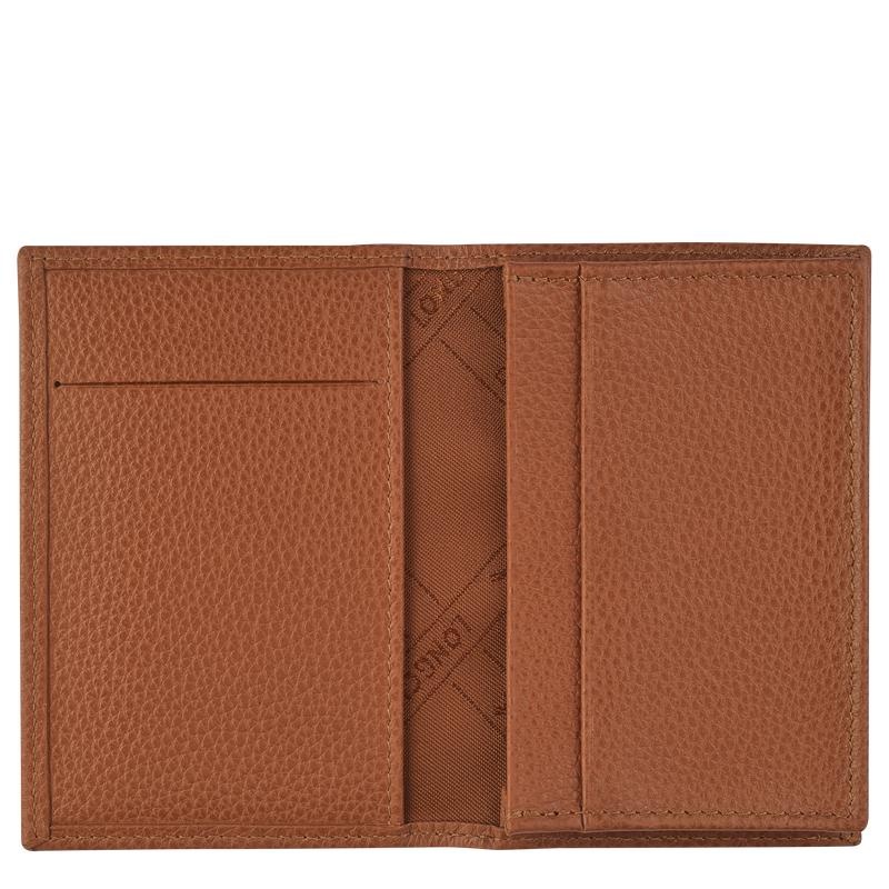 Caramel Brown Men's Longchamp Le Foulonné Cardholders | PHJKR-2735