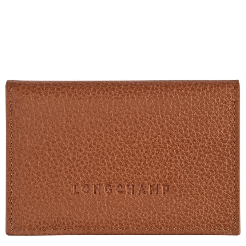 Caramel Brown Men\'s Longchamp Le Foulonné Cardholders | PHJKR-2735