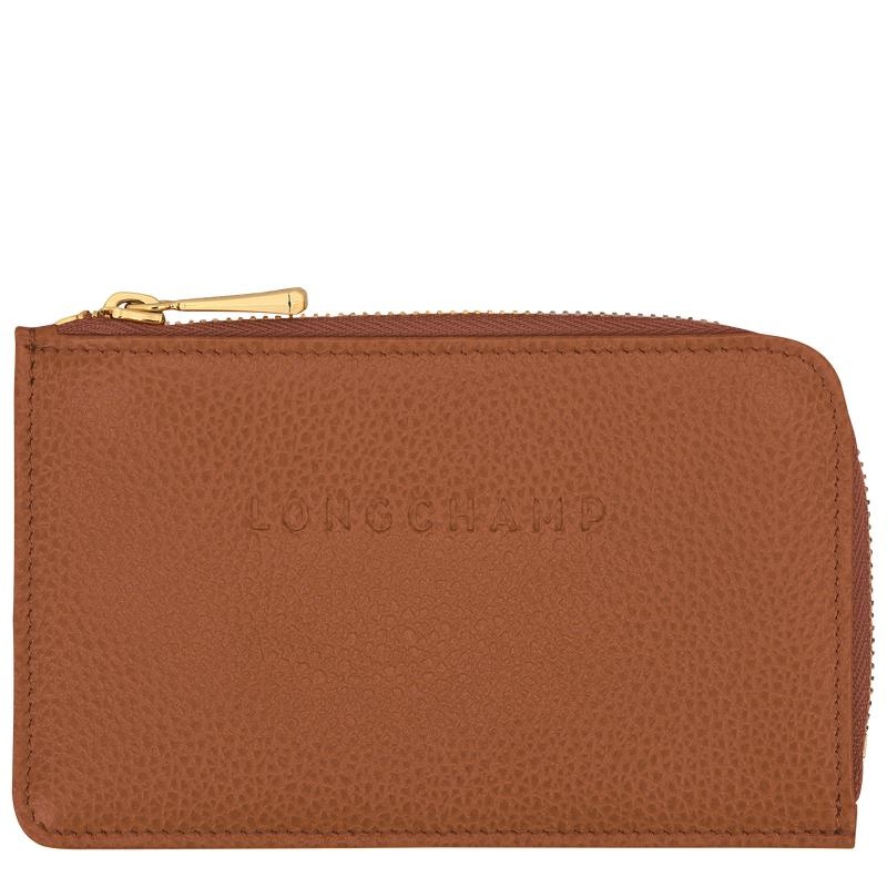 Caramel Brown Men\'s Longchamp Le Foulonné Cardholders | PSCFO-5817