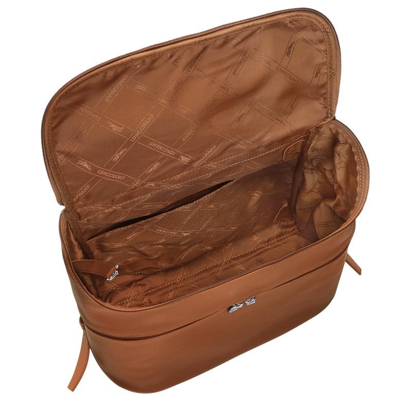 Caramel Brown Men's Longchamp Le Foulonné Backpacks | KXBAS-2960