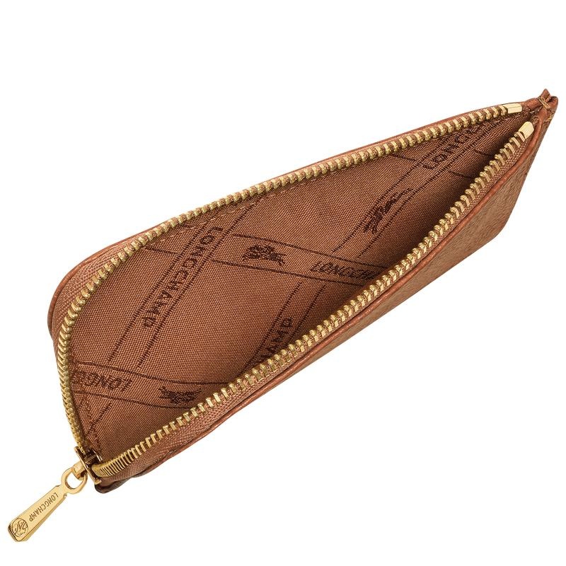 Caramel Brown Women's Longchamp Le Foulonné Cardholders | MEOUR-6405