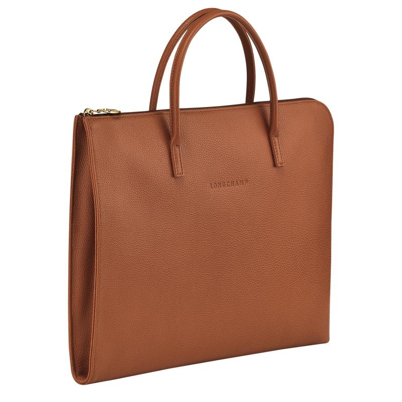 Caramel Brown Women's Longchamp Le Foulonné S Briefcase | HEVUG-1538