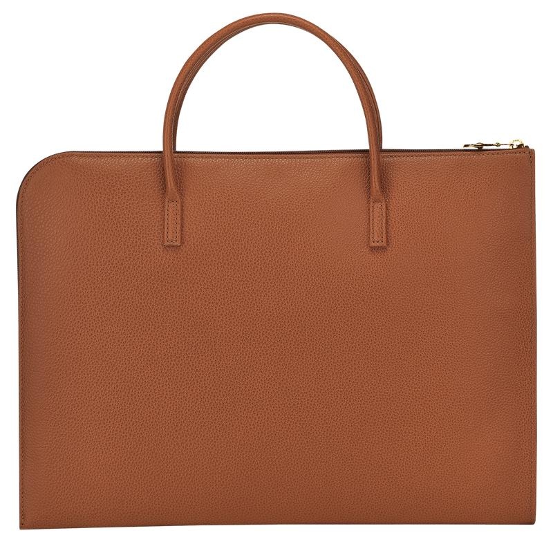 Caramel Brown Women's Longchamp Le Foulonné S Briefcase | HEVUG-1538