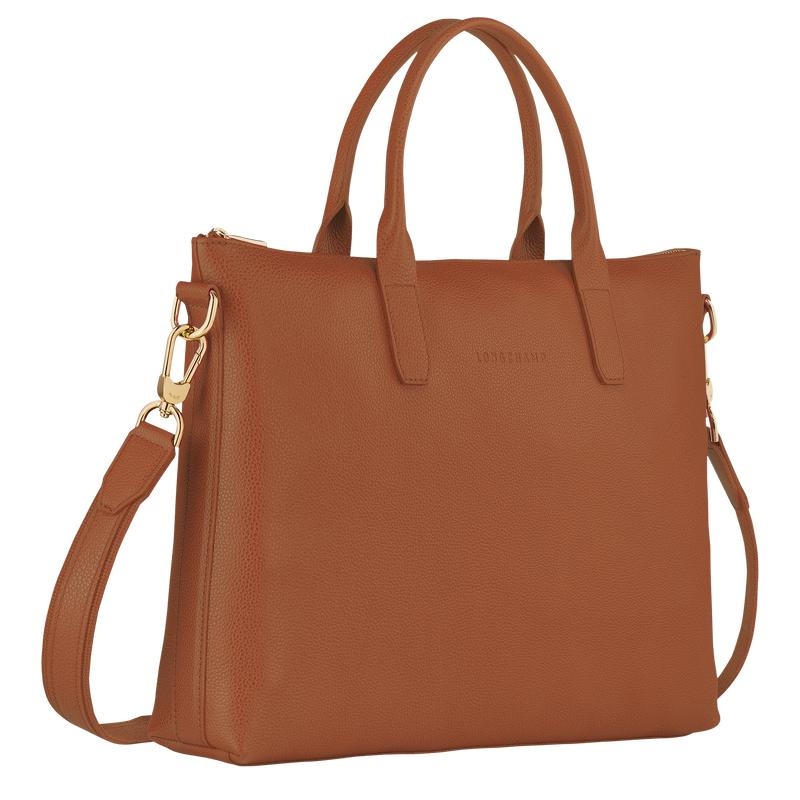 Caramel Brown Women's Longchamp Le Foulonné S Briefcase | KXHDW-7328