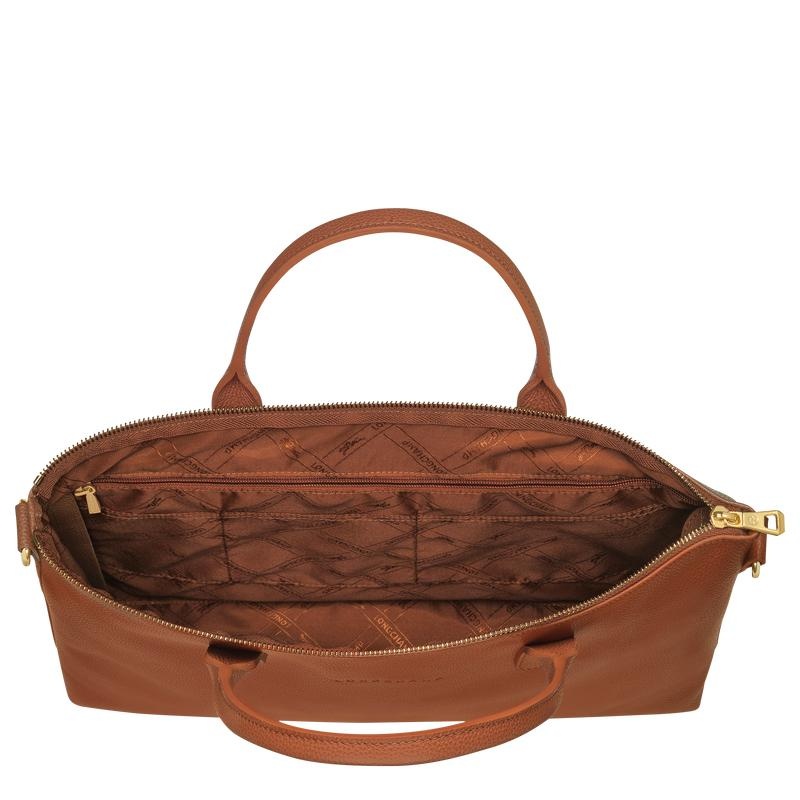 Caramel Brown Women's Longchamp Le Foulonné S Briefcase | KXHDW-7328