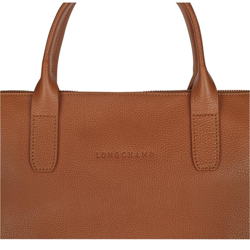 Caramel Brown Women's Longchamp Le Foulonné S Briefcase | KXHDW-7328