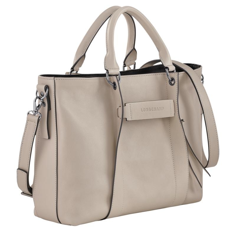 Clay Grey Women's Longchamp 3D L Handbags | DAEIM-2379