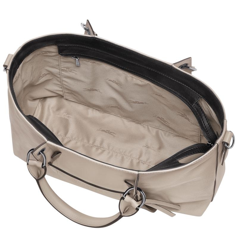 Clay Grey Women's Longchamp 3D L Handbags | DAEIM-2379