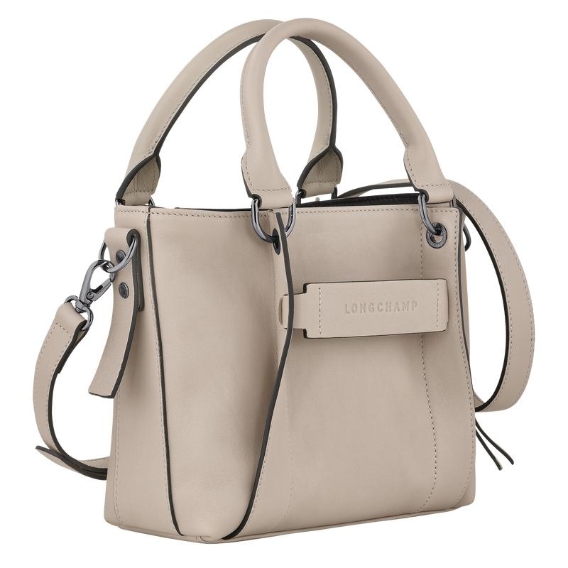 Clay Grey Women's Longchamp 3D S Handbags | QOBKH-8647