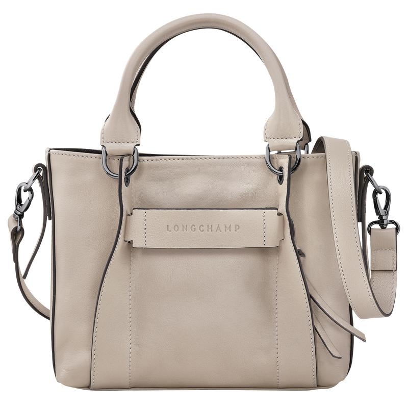 Clay Grey Women\'s Longchamp 3D S Handbags | QOBKH-8647