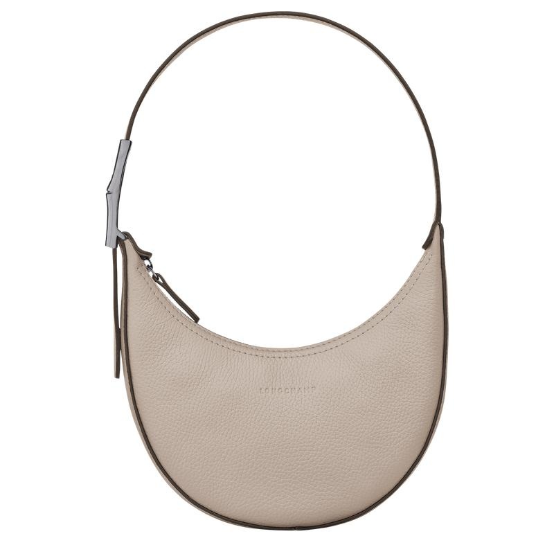 Clay Grey Women\'s Longchamp Roseau Essential S Hobo Bags | VNTGX-9247