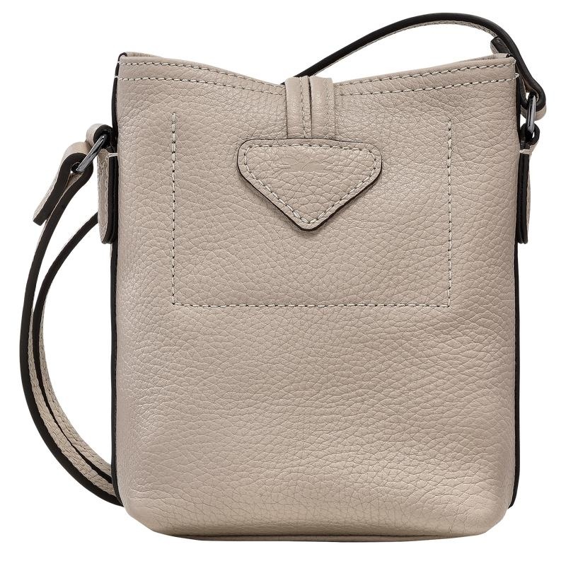 Clay Grey Women's Longchamp Roseau Essential XS Crossbody Bags | CVLFJ-5234