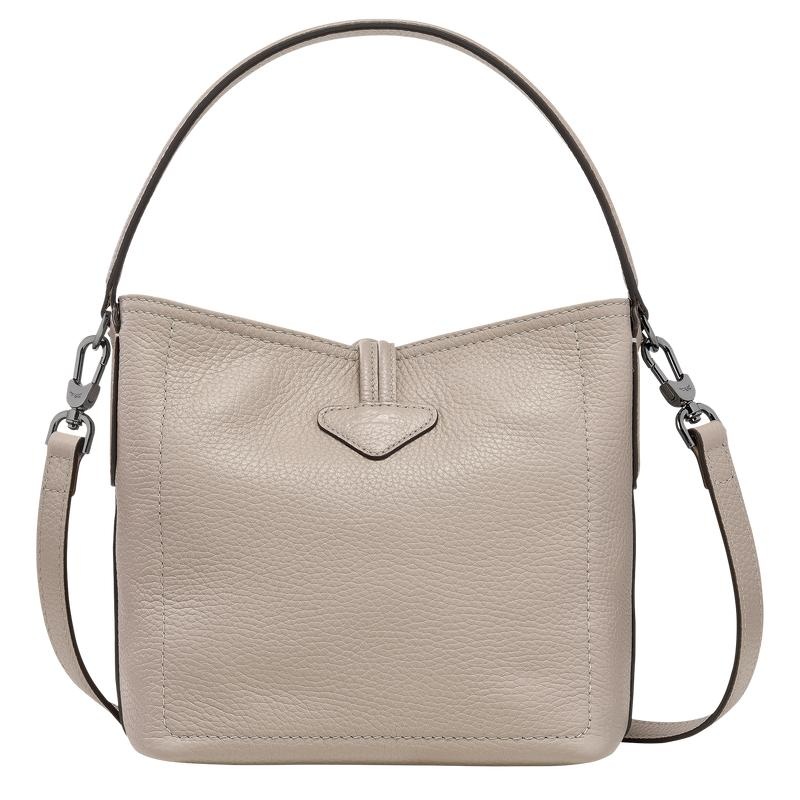 Clay Grey Women's Longchamp Roseau Essential XS Bucket Bag | ENJFV-0795