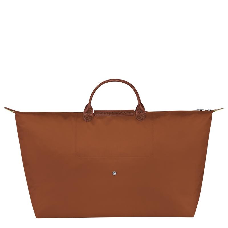 Cognac Brown Men's Longchamp Le Pliage Green M Travel Bags | AXNCJ-9406