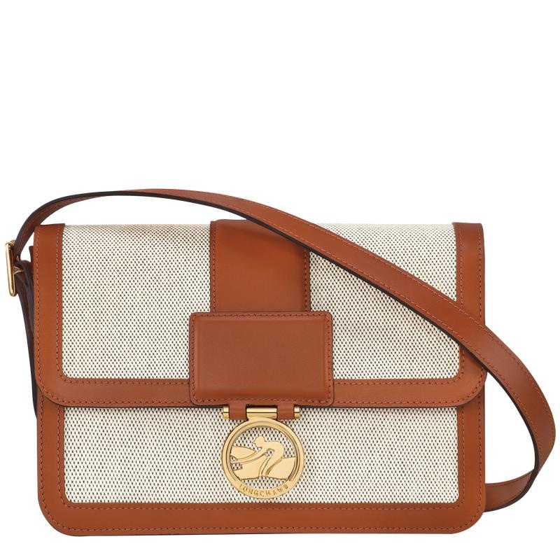 Cognac Brown Women\'s Longchamp Box-Trot M Crossbody Bags | ZMRVO-4620