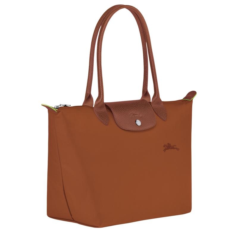 Cognac Brown Women's Longchamp Le Pliage Green M Tote Bag | AUZBF-4176