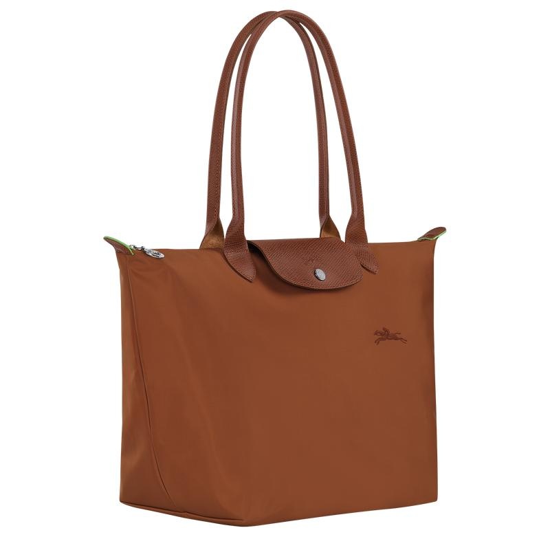 Cognac Brown Women's Longchamp Le Pliage Green L Tote Bag | OIVFL-1028