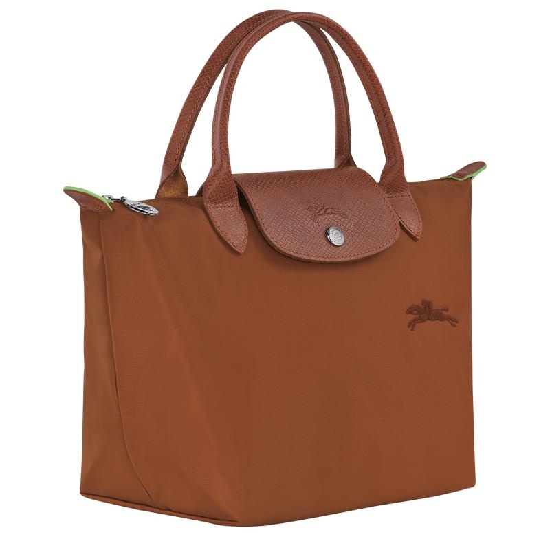 Cognac Brown Women's Longchamp Le Pliage Green S Handbags | COFSX-8624