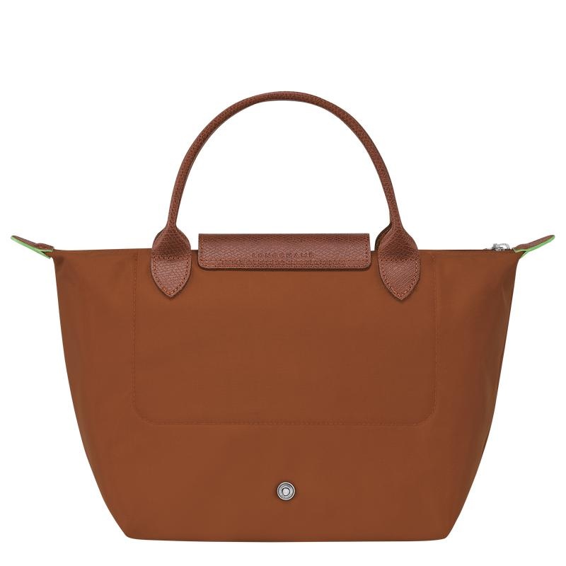 Cognac Brown Women's Longchamp Le Pliage Green S Handbags | COFSX-8624