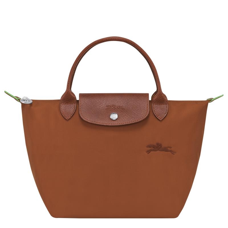 Cognac Brown Women\'s Longchamp Le Pliage Green S Handbags | COFSX-8624