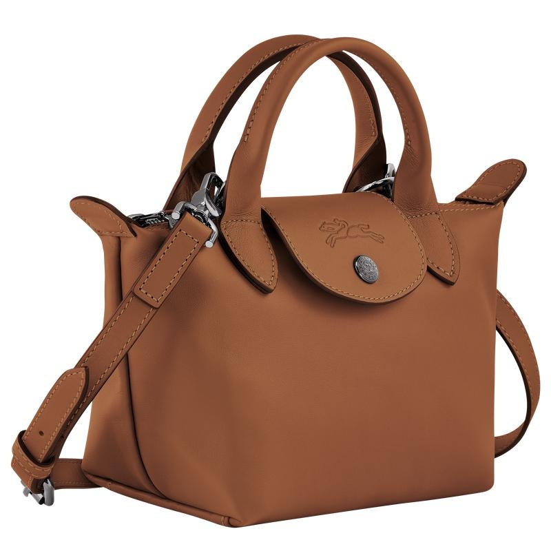 Cognac Brown Women's Longchamp Le Pliage Xtra XS Handbags | BRJCG-4652