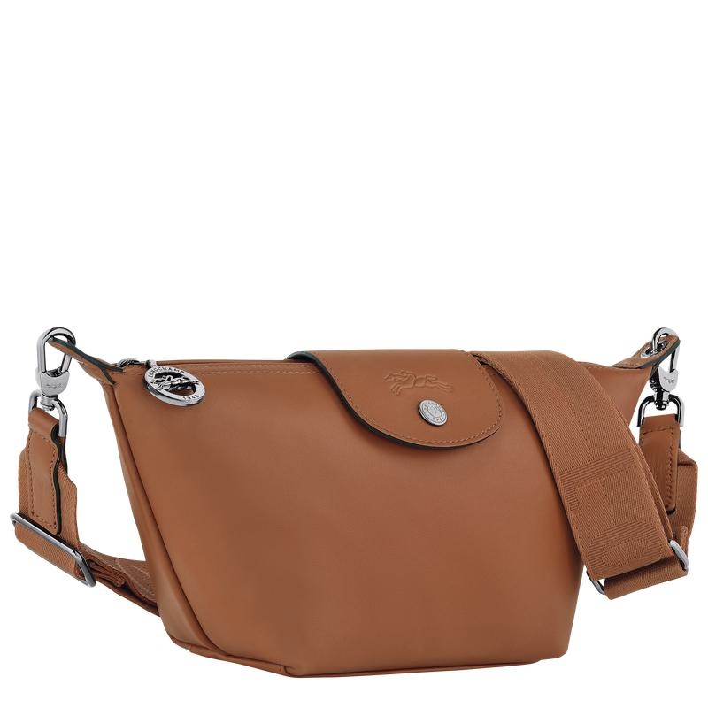 Cognac Brown Women's Longchamp Le Pliage Xtra XS Crossbody Bags | QBGIF-7642