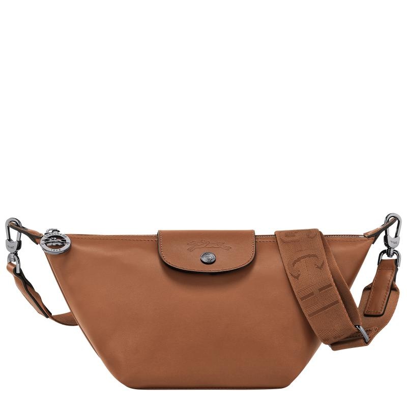 Cognac Brown Women\'s Longchamp Le Pliage Xtra XS Crossbody Bags | QBGIF-7642