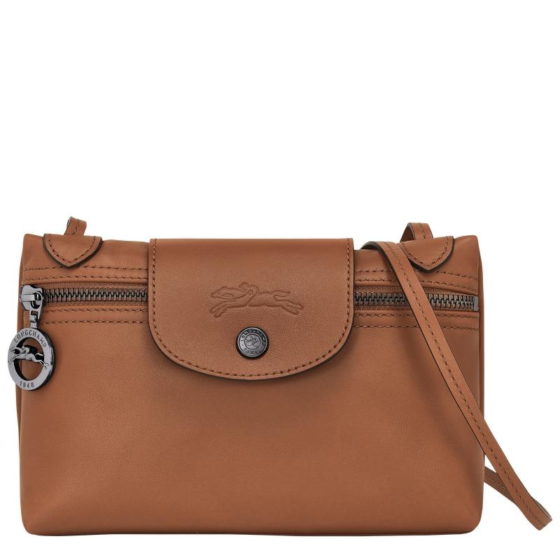 Cognac Brown Women\'s Longchamp Le Pliage Xtra XS Crossbody Bags | BPIYJ-2671