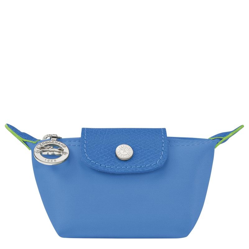 Cornflower Blue Women\'s Longchamp Le Pliage Green Coin Purses | DZJHU-3814