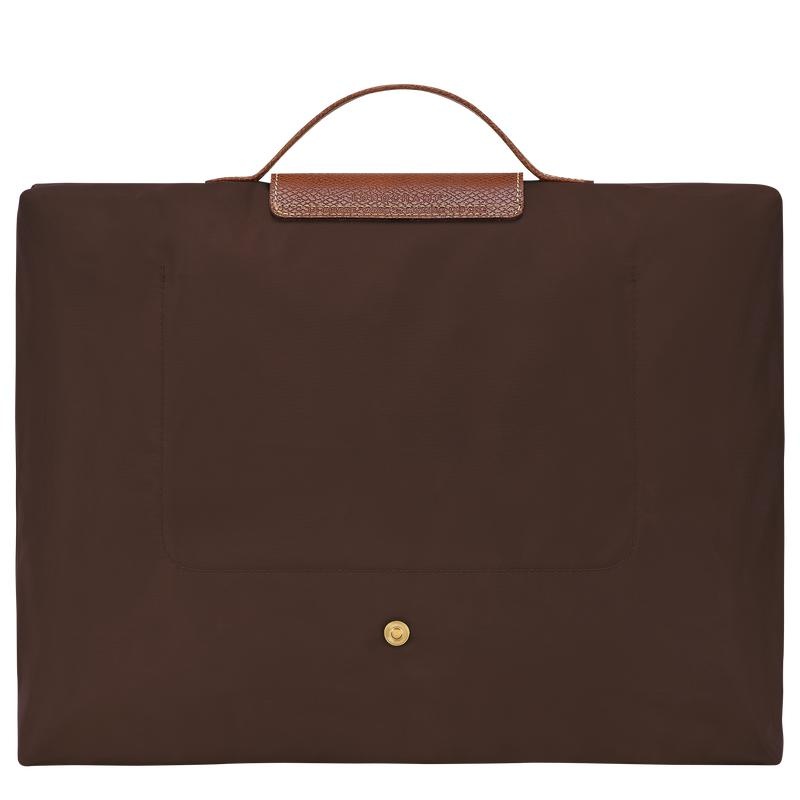 Ebony Brown Men's Longchamp Le Pliage Original S Briefcase | WGMCF-9821