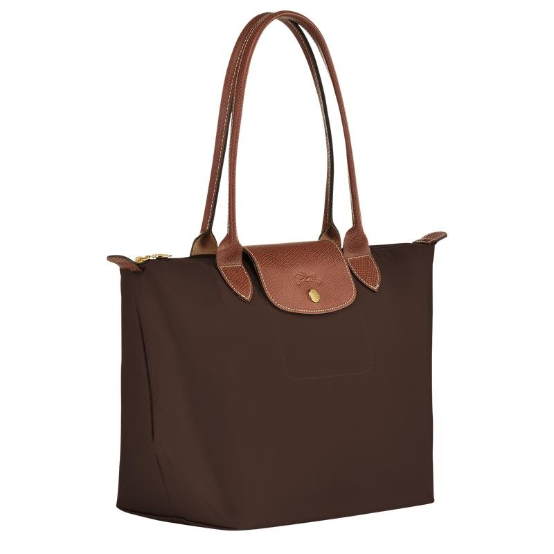 Ebony Brown Women's Longchamp Le Pliage Original M Tote Bag | PLIHF-7980