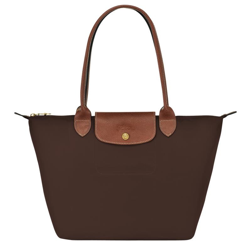 Ebony Brown Women\'s Longchamp Le Pliage Original M Tote Bag | PLIHF-7980