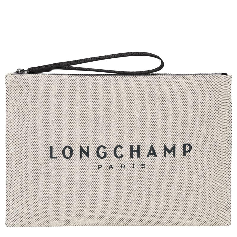 Ecru White Men\'s Longchamp Essential Pouches | PNAFT-2815