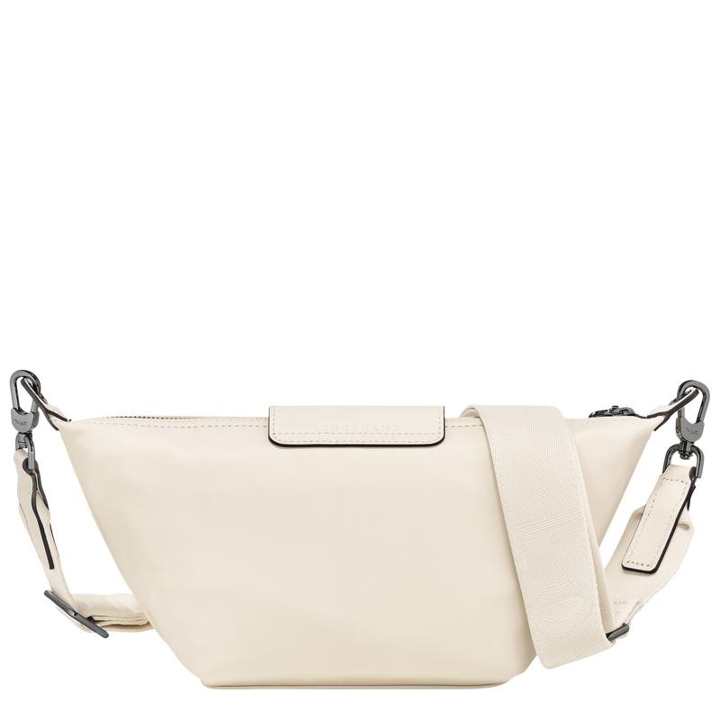 Ecru White Men's Longchamp Le Pliage Xtra XS Crossbody Bags | MQGUJ-4790