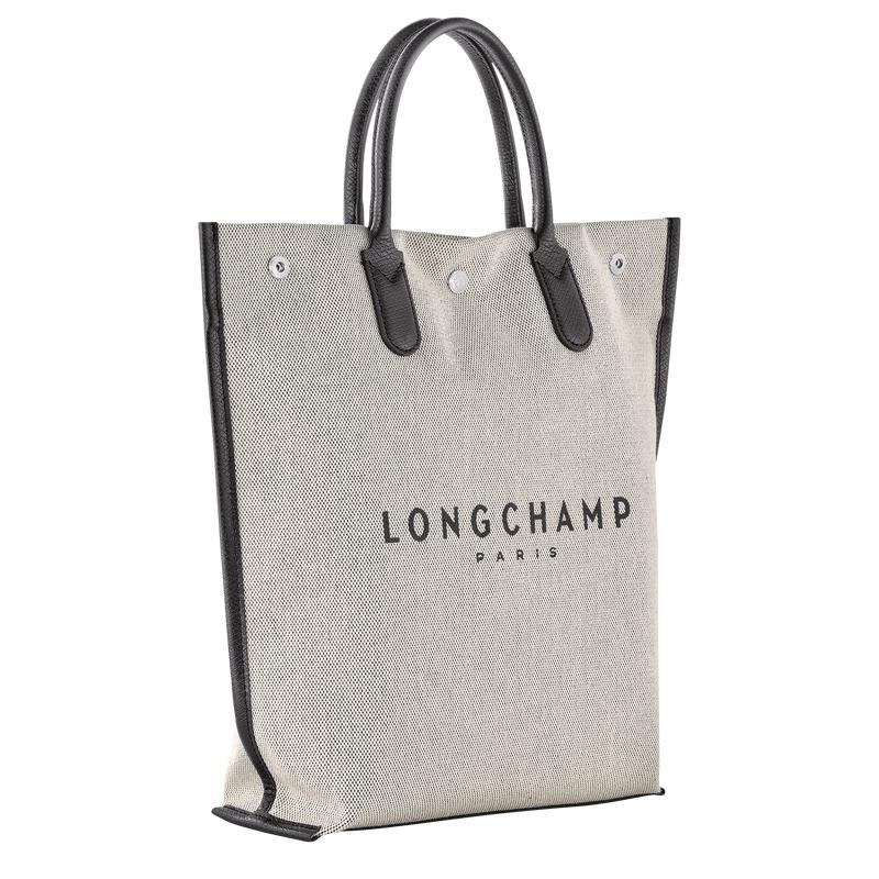 Ecru White Women's Longchamp Essential M Tote Bag | LHWDK-5180