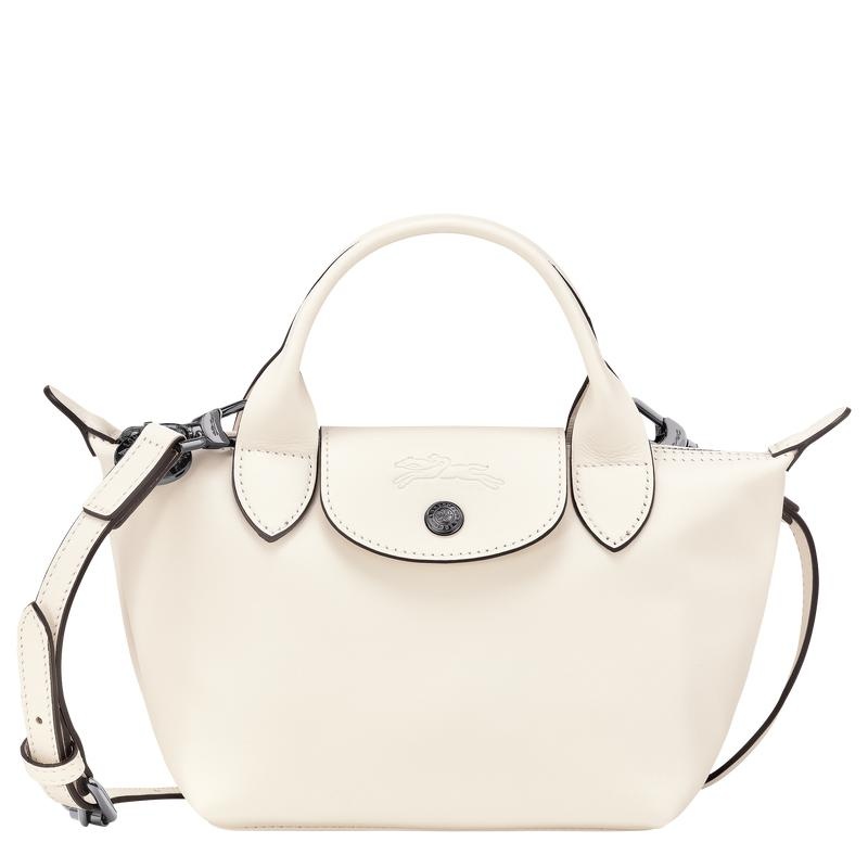 Ecru White Women\'s Longchamp Le Pliage Xtra XS Handbags | RDNSI-5984