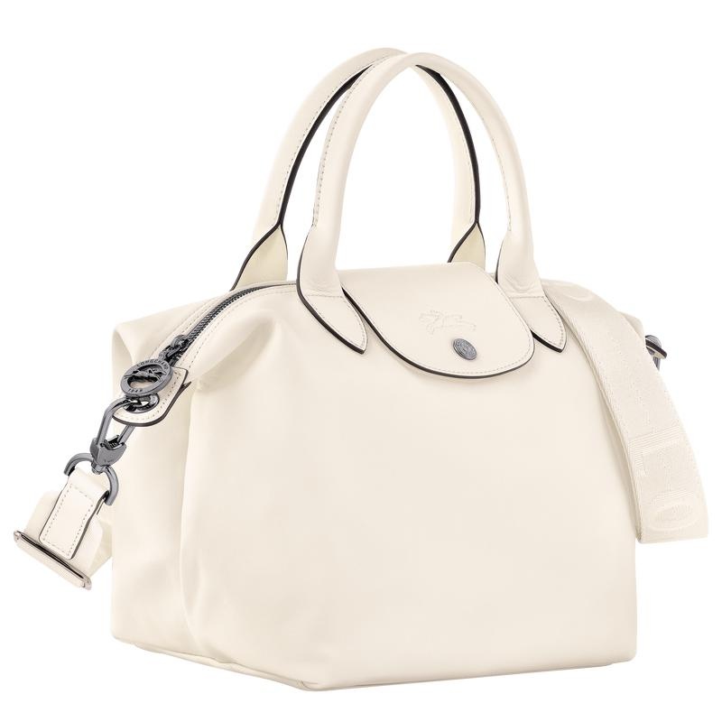 Ecru White Women's Longchamp Le Pliage Xtra S Handbags | ZQTWR-0413