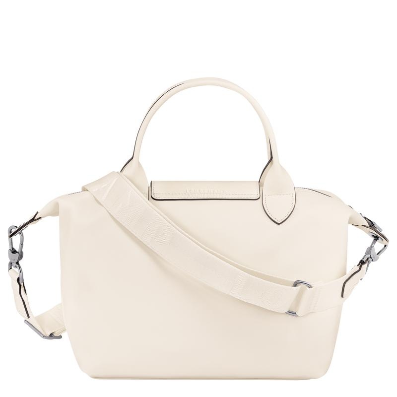 Ecru White Women's Longchamp Le Pliage Xtra S Handbags | ZQTWR-0413