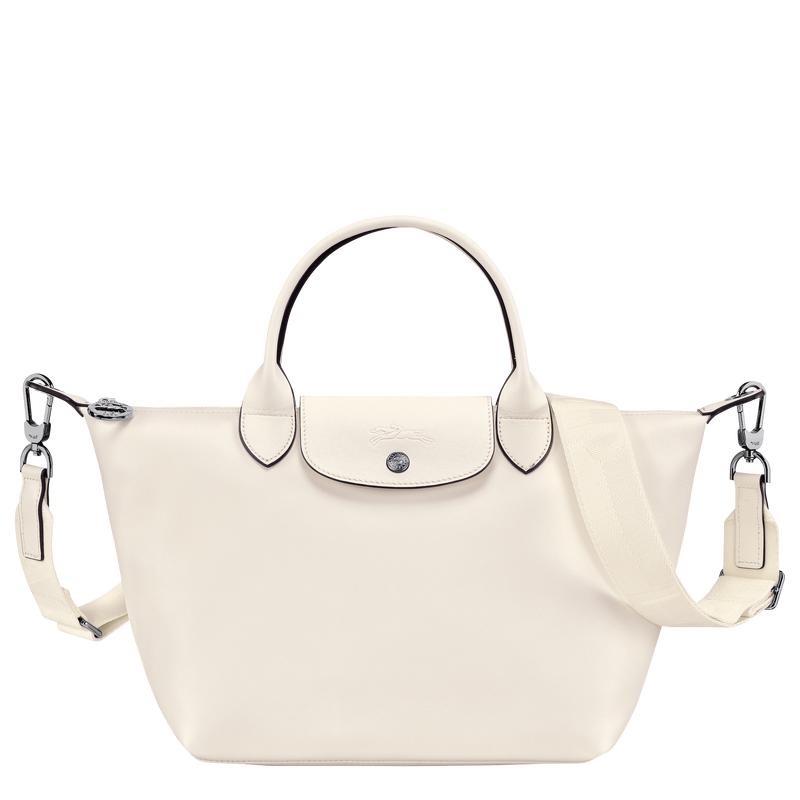 Ecru White Women\'s Longchamp Le Pliage Xtra S Handbags | ZQTWR-0413