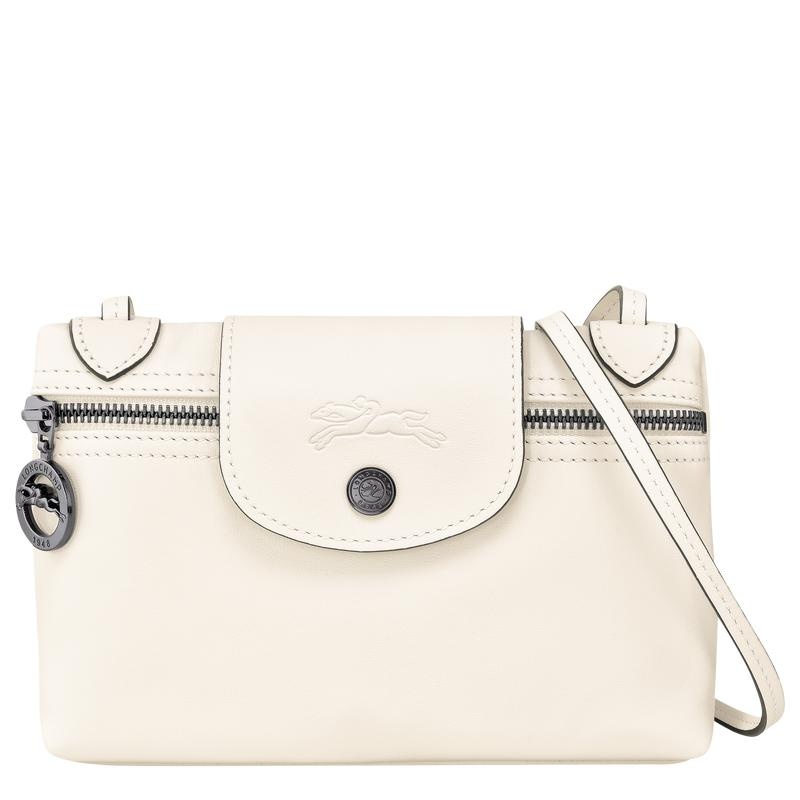 Ecru White Women\'s Longchamp Le Pliage Xtra XS Crossbody Bags | DQJUN-6741