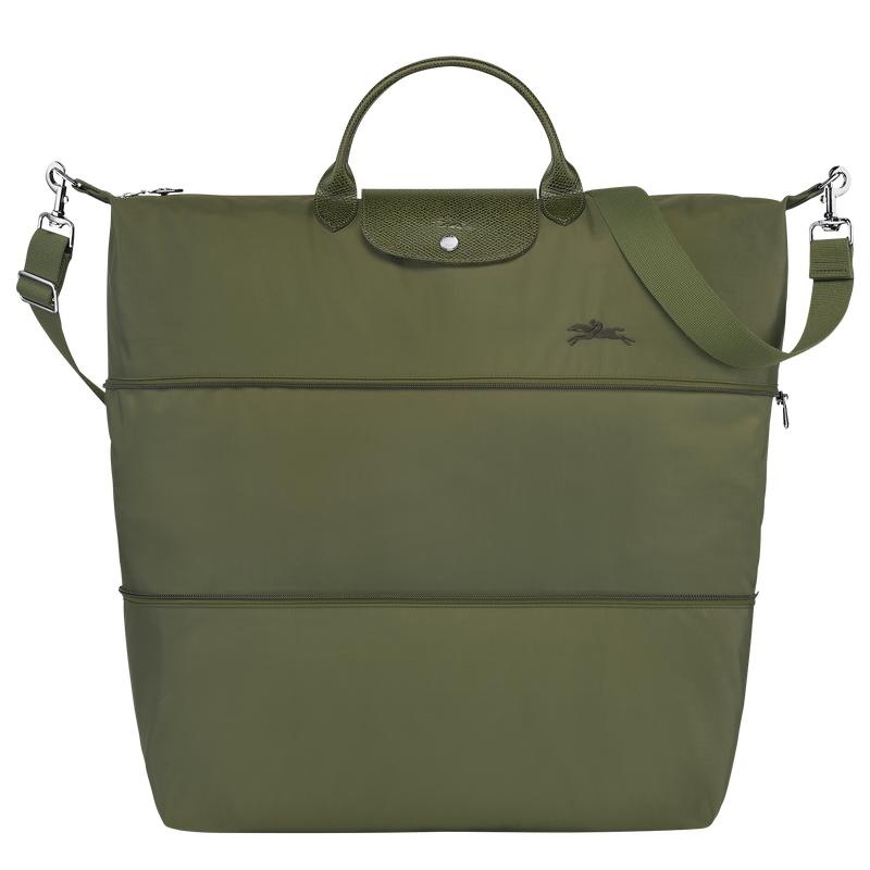 Forest Green Men\'s Longchamp Le Pliage Green expandable Travel Bags | QNAST-3279