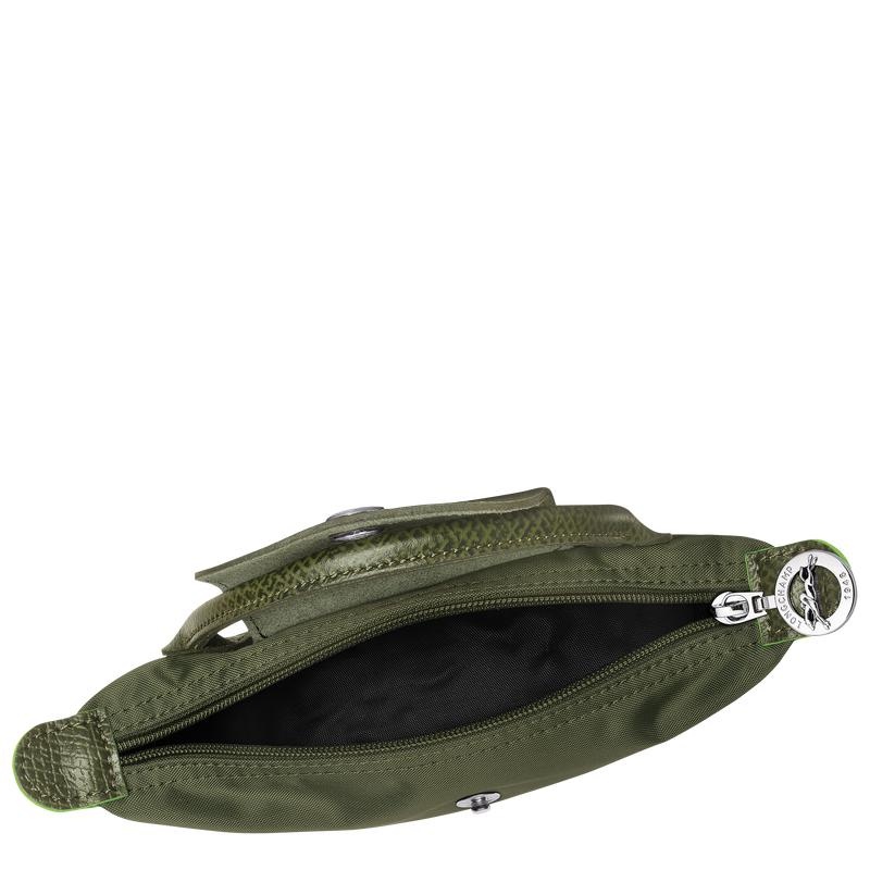 Forest Green Men's Longchamp Le Pliage Green with handle Pouches | NOMHI-4801