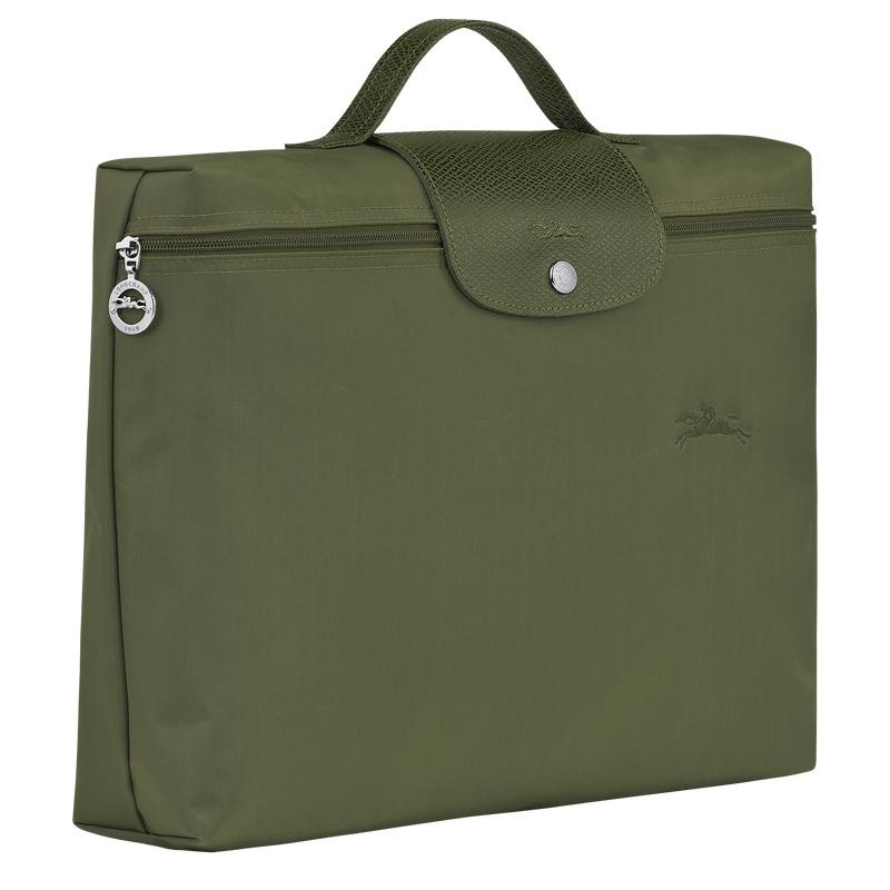 Forest Green Men's Longchamp Le Pliage Green S Briefcase | KDYRZ-9017