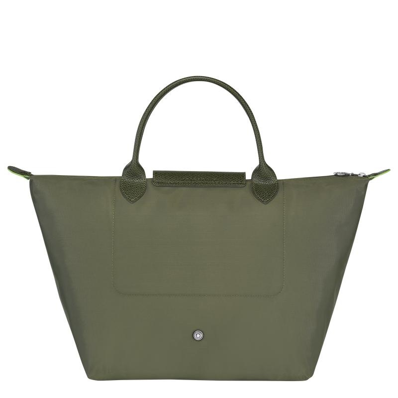 Forest Green Women's Longchamp Le Pliage Green M Handbags | NZUOB-7201