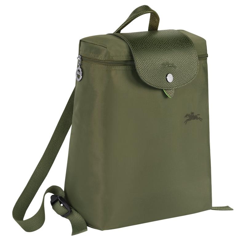 Forest Green Women's Longchamp Le Pliage Green M Backpacks | IQJPF-1680