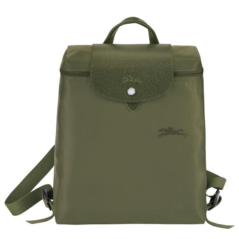 Forest Green Women\'s Longchamp Le Pliage Green M Backpacks | IQJPF-1680