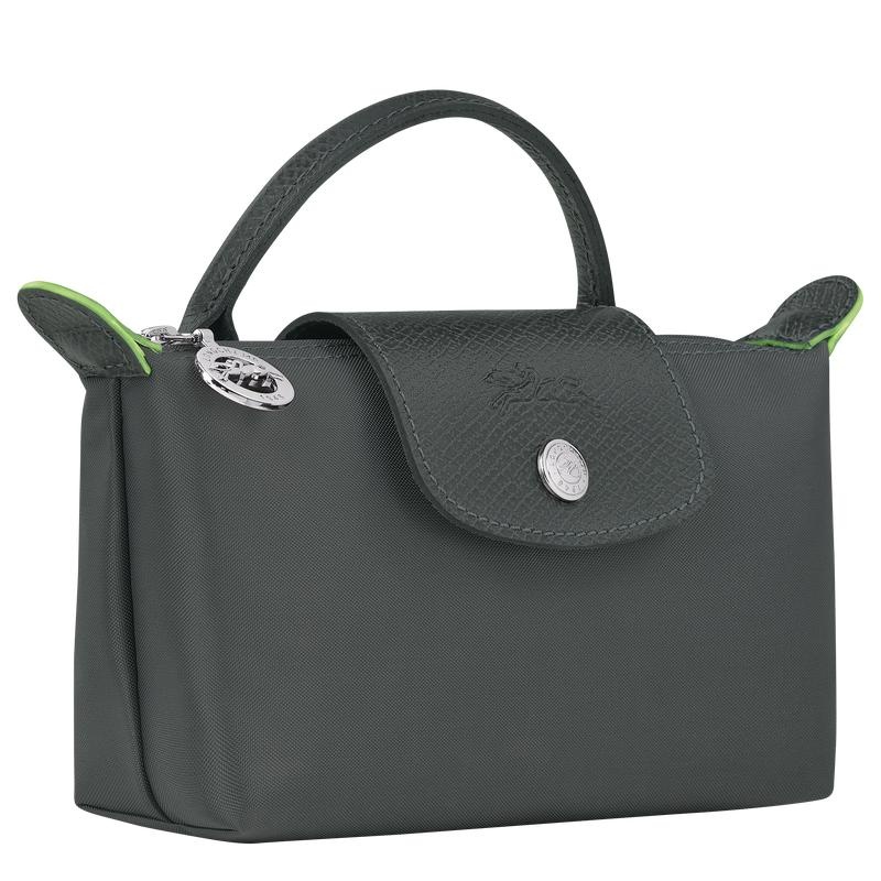 Graphite Grey Men's Longchamp Le Pliage Green with handle Pouches | WEUHS-2854