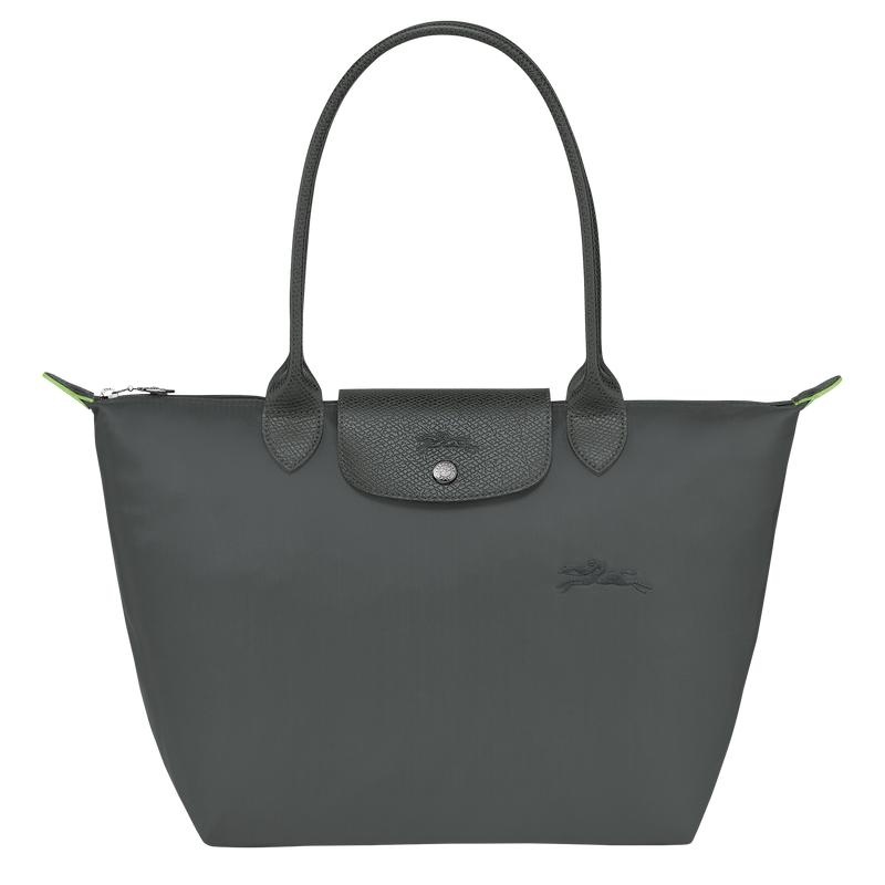 Graphite Grey Women\'s Longchamp Le Pliage Green M Tote Bag | HKOIR-3574