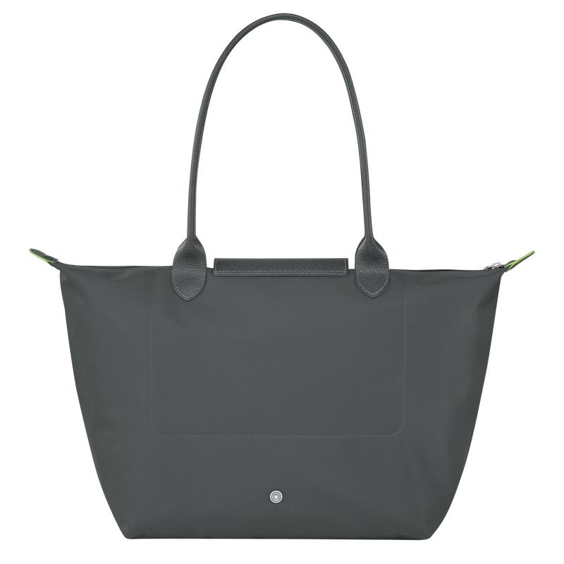 Graphite Grey Women's Longchamp Le Pliage Green L Tote Bag | OHBLS-3048